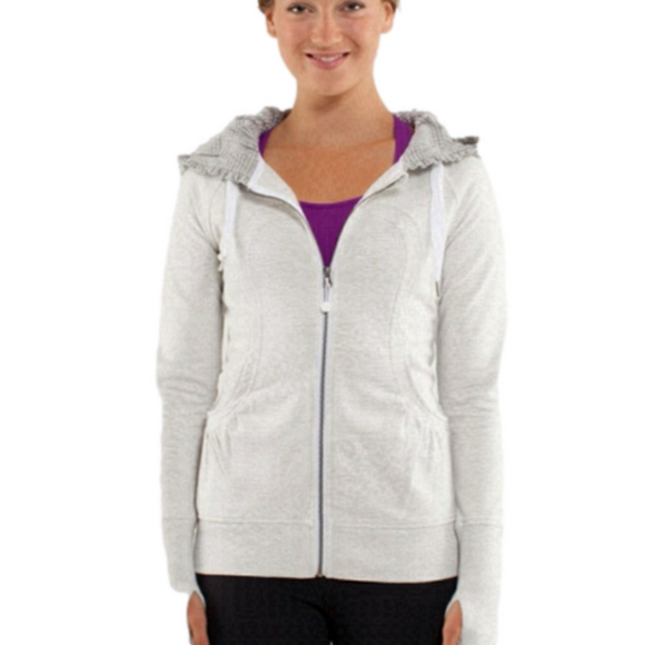 lululemon athletica Tops - Lululemon Back To Class Checked Hood Zip-Up Jacket